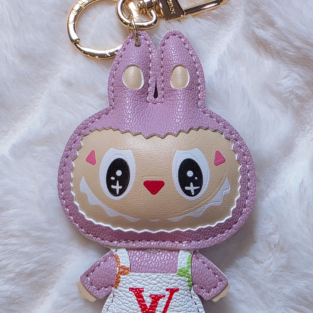 Purple Keychain with Red Accent